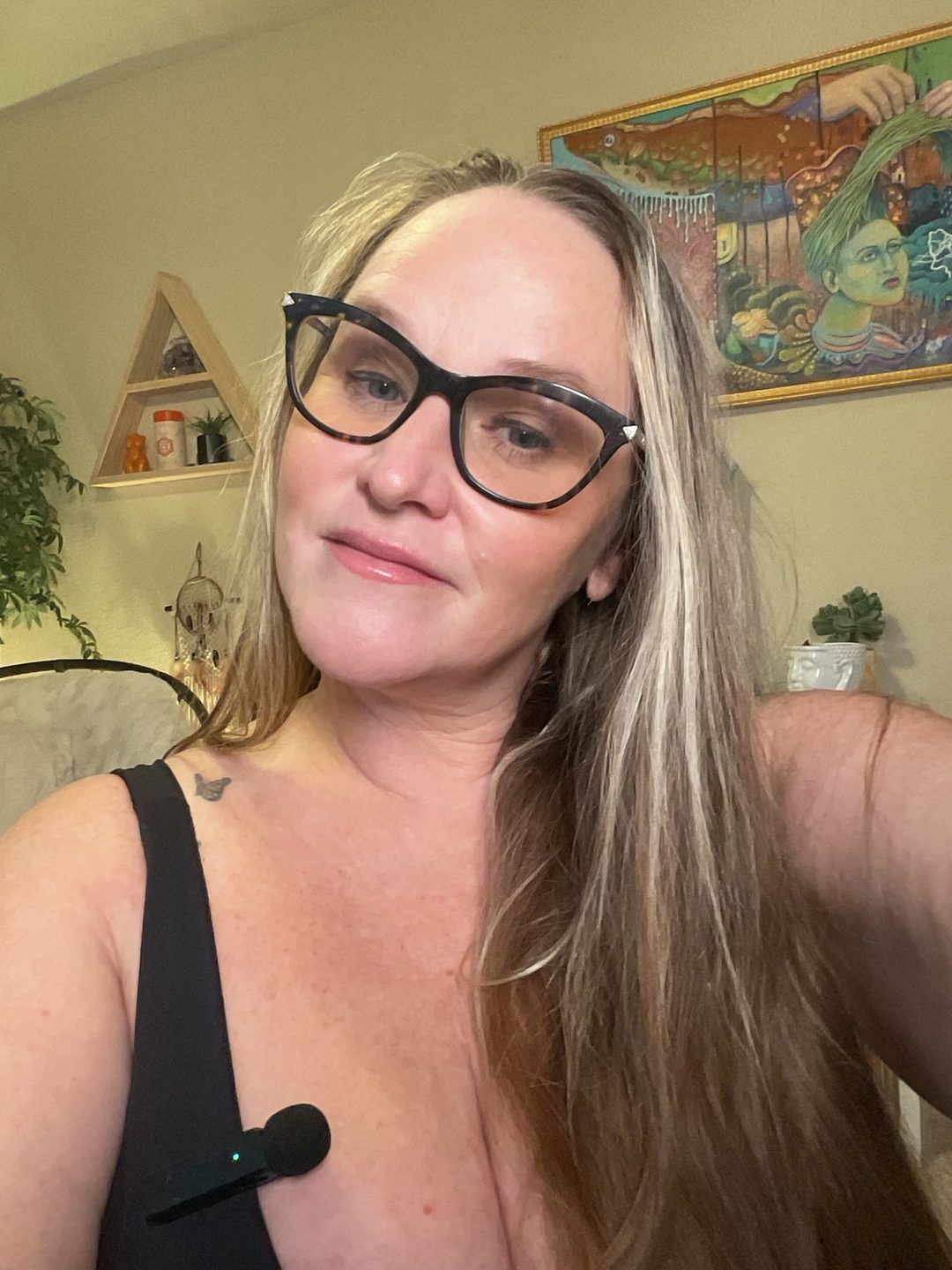Cylla Kavanaugh in her home studio, your guide through Return to Yourself