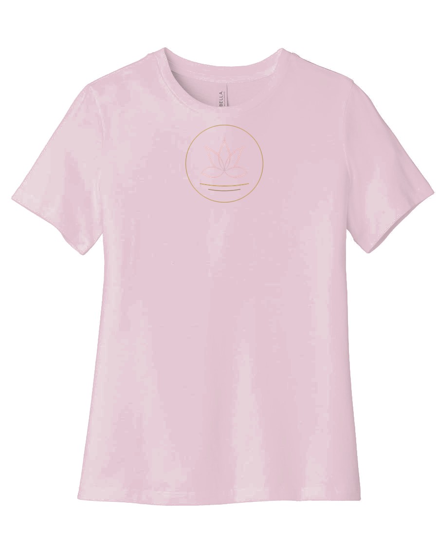 Bloom Anyway Tee: violet with blush lotus