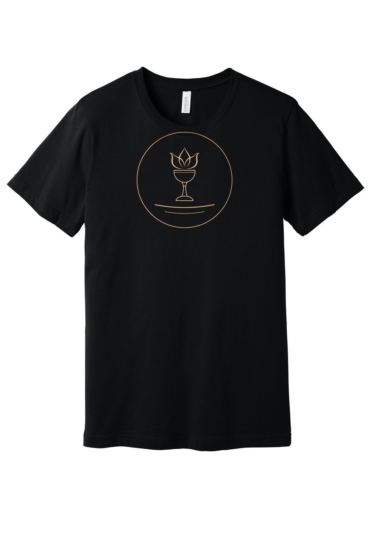 The House Tee: Black with gold chalice