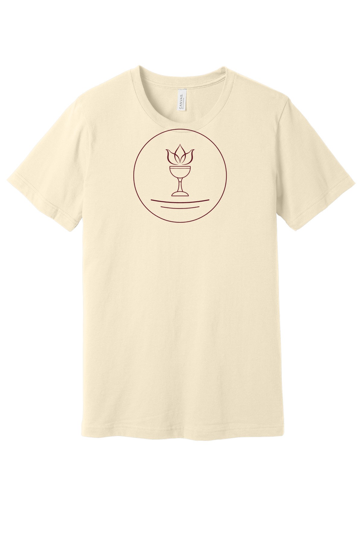 The House Tee: Ecru with burgundy chalice